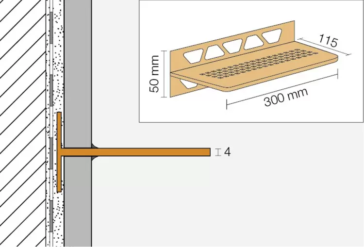Rysunek przekrojowy SHELF-W-S1 1