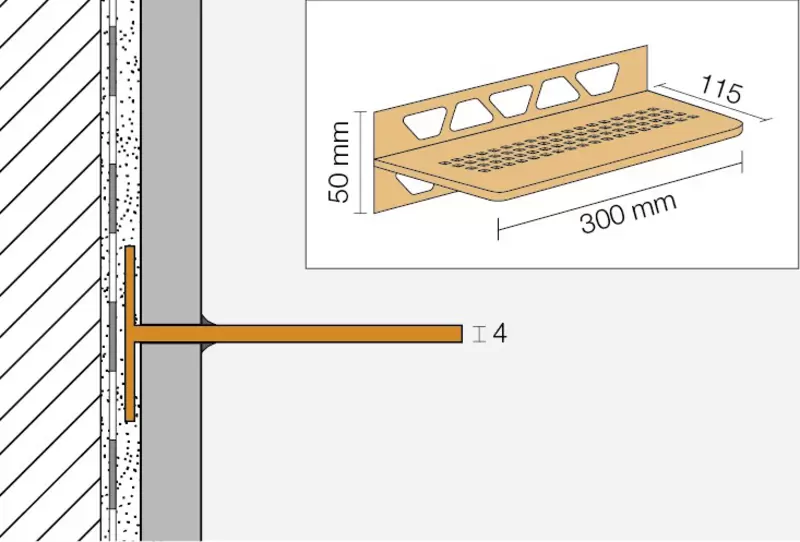 Genomskärningsritning SHELF-W-S1 1