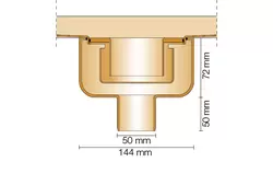 Genomskärningsritning KERDI-LINE-V 2