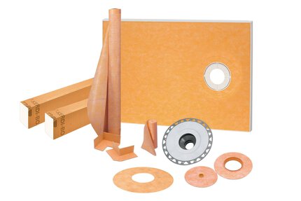 KERDI-SHOWER-KIT 38" X 60" OFFSET ABS FLANGE 2"