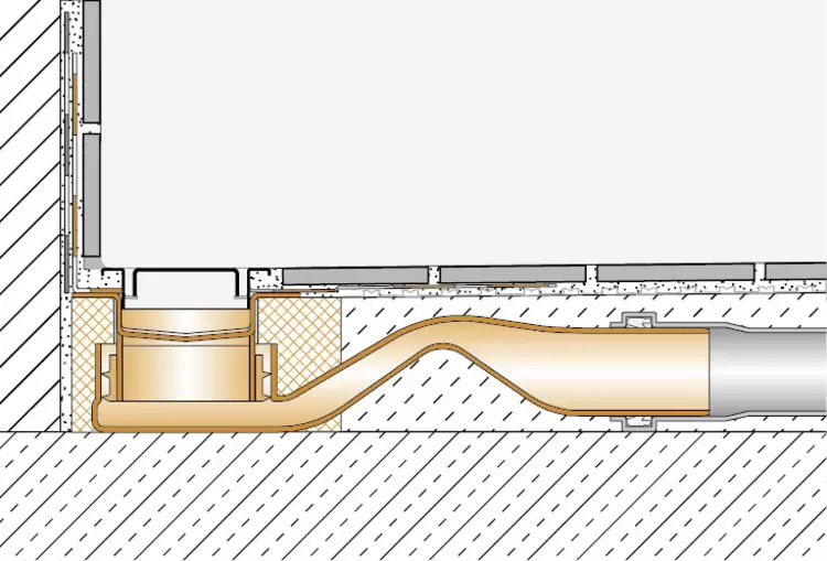 Genomskärningsritning KERDI-LINE-F 1