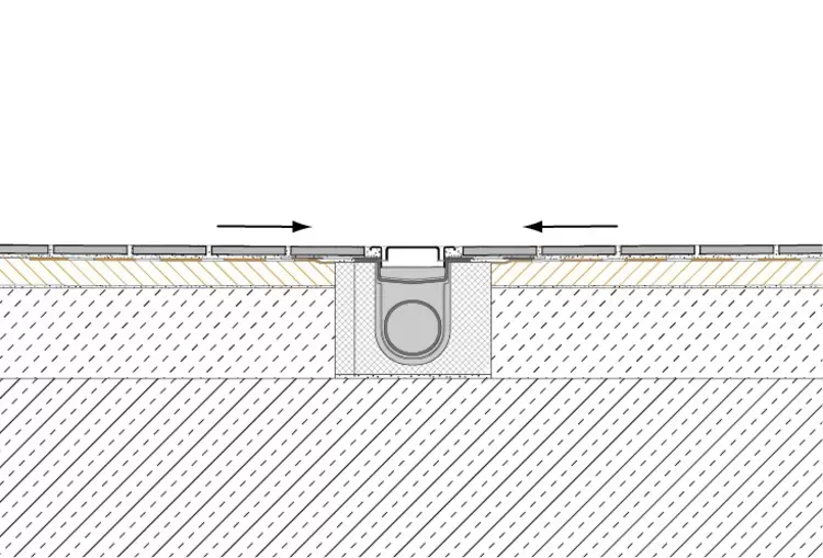 Rysunek przekrojowy KERDI-SHOWER-LT 1