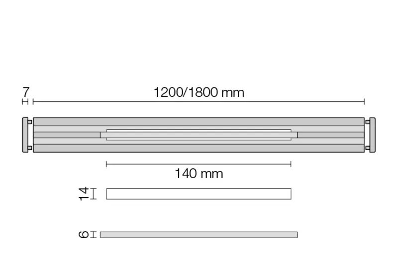 Genomskärningsritning KERDI-LINE-VARIO-WAVE 2