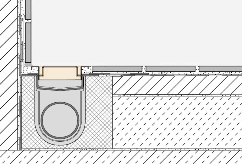 Genomskärningsritning KERDI-LINE-B 1