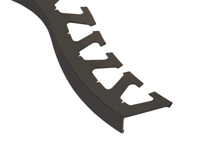 BARA-RW RADIUS BALCONY EDGE 3-3/4" ALUM BLK BRN