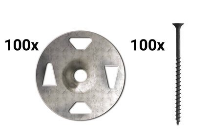 KERDI-BOARD 1-5/8" SCREWS (100) +  WASHERS (100)