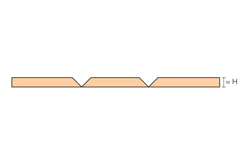 Genomskärningsritning KERDI-BOARD-U 1