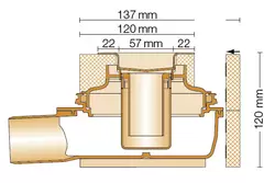 Genomskärningsritning KERDI-LINE-H 50 G2 2