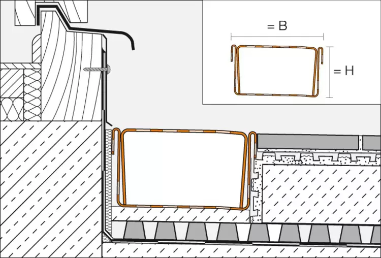 Cross-section drawing TROBA-LINE-TL 1