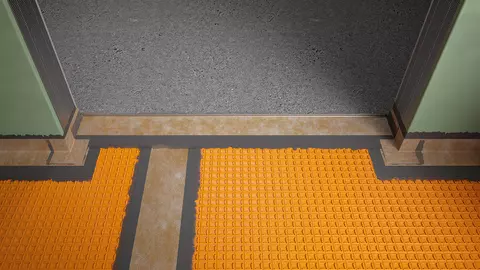 Niveau d'&eacute;tanch&eacute;it&eacute; d'un passage de porte avec Schl&uuml;ter-KERDI-CID
