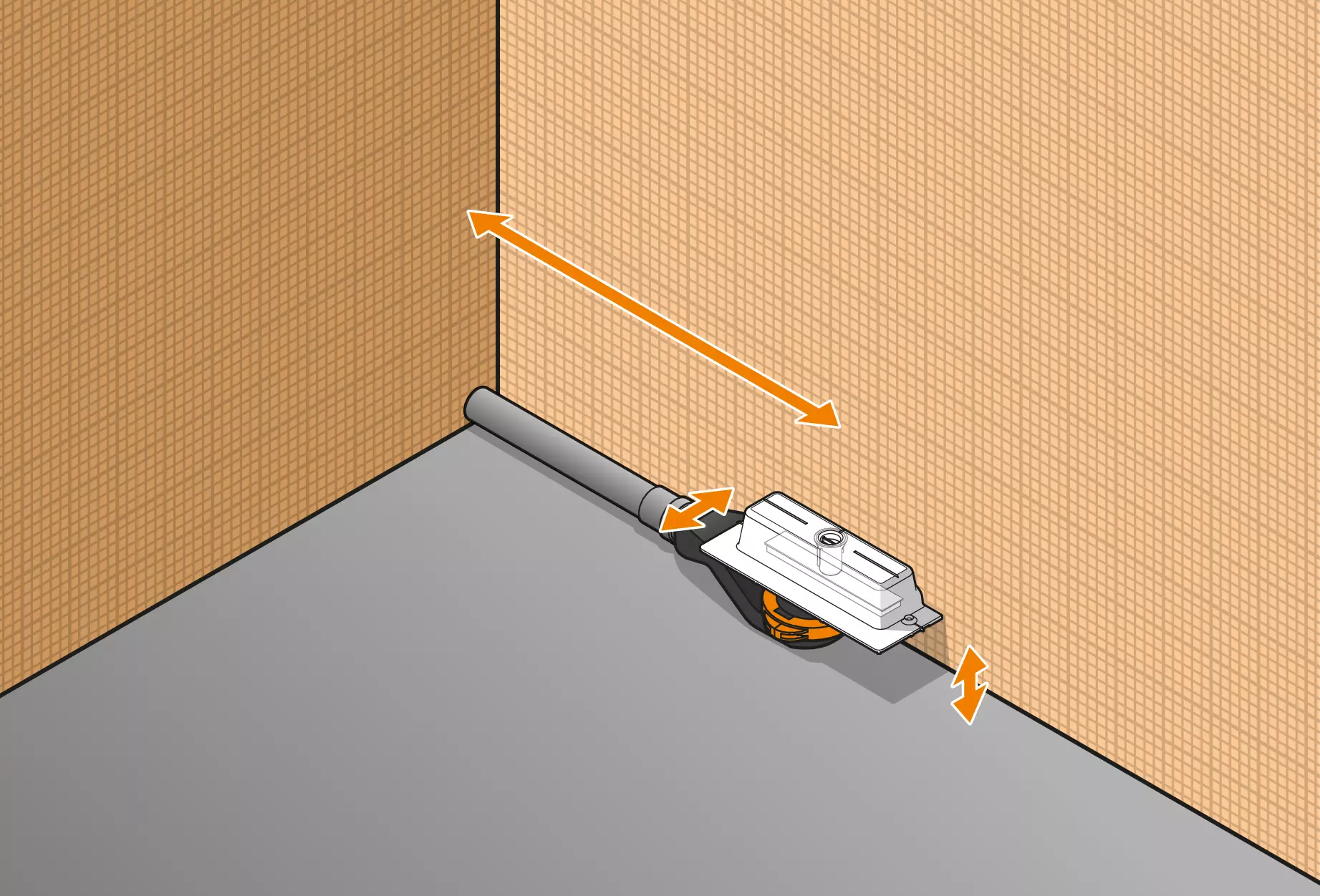Schl&uuml;ter-KERDI-LINE-VARIO-H afwatering met draaibare afvoer voor flexibele installatie