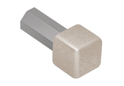 QUADEC ESQ INT/EXT 3/8" ALUM CREMA