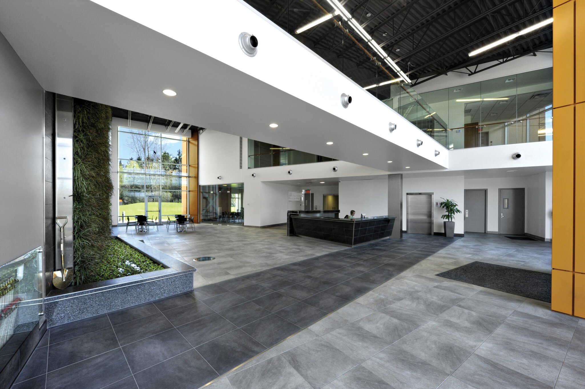 Schluter-DITRA is installed during the construction phase of Schluter's Canadian headquarters in Montreal.